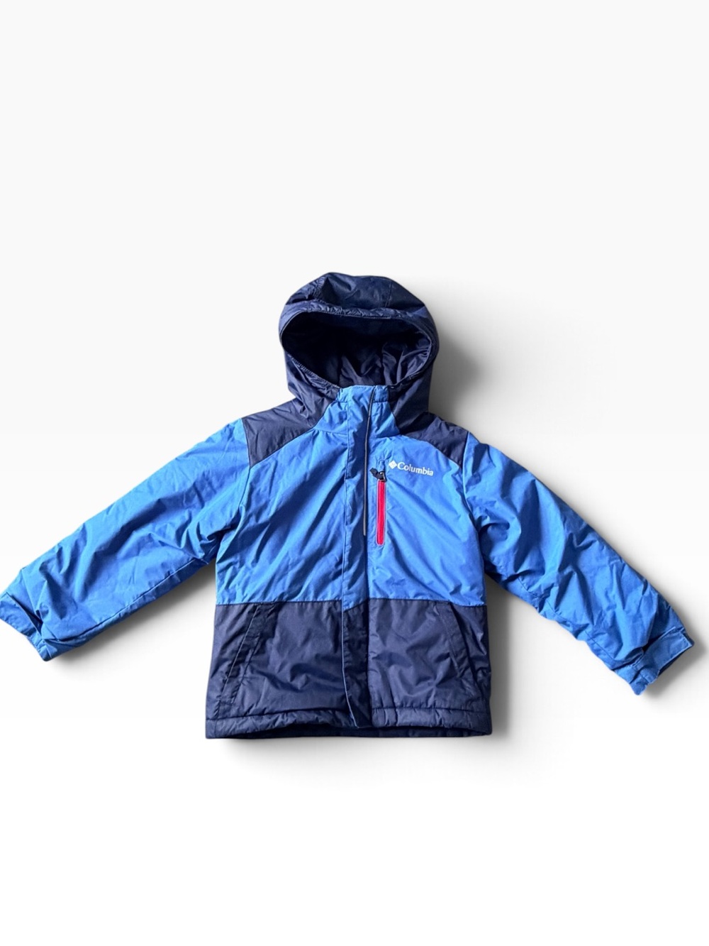 Columbia Two-Tone Blue Kids Hooded Winter Puffer size XXS (4-5)